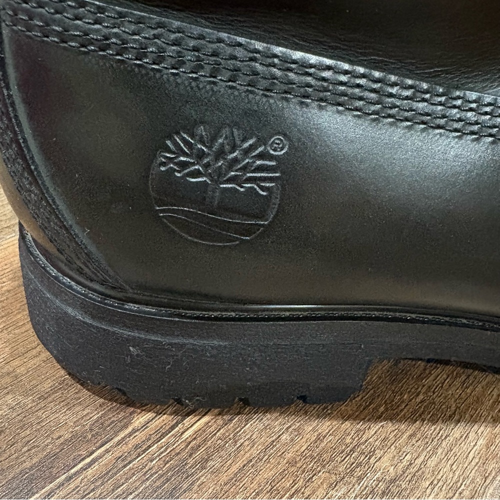 Timberland Black Leather 6-Inch Premium Boots Men’s 12W Wide - Picture 3 of 15